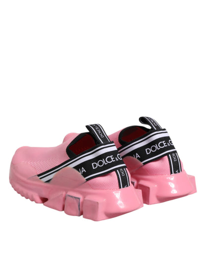 Dolce &amp; Gabbana Pink Sorrento Low Top Damen Sneakers Schuhe