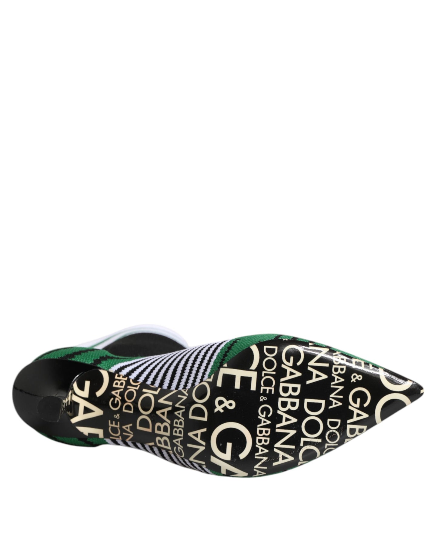 Dolce &amp; Gabbana – Grüne Stiefeletten im Stretch-Sockenstil