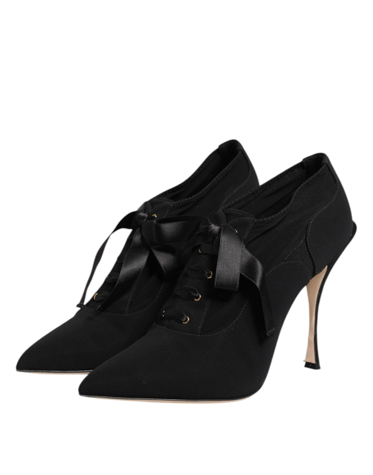 Dolce &amp; Gabbana – Schwarze Pumps mit Schnürung und Stilettoabsatz