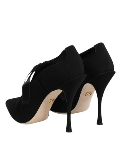 Dolce &amp; Gabbana – Schwarze Pumps mit Schnürung und Stilettoabsatz