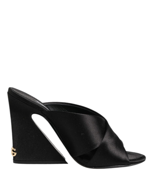 Dolce &amp; Gabbana – Keira – Barock-Sandalen mit hohem Absatz in Schwarz