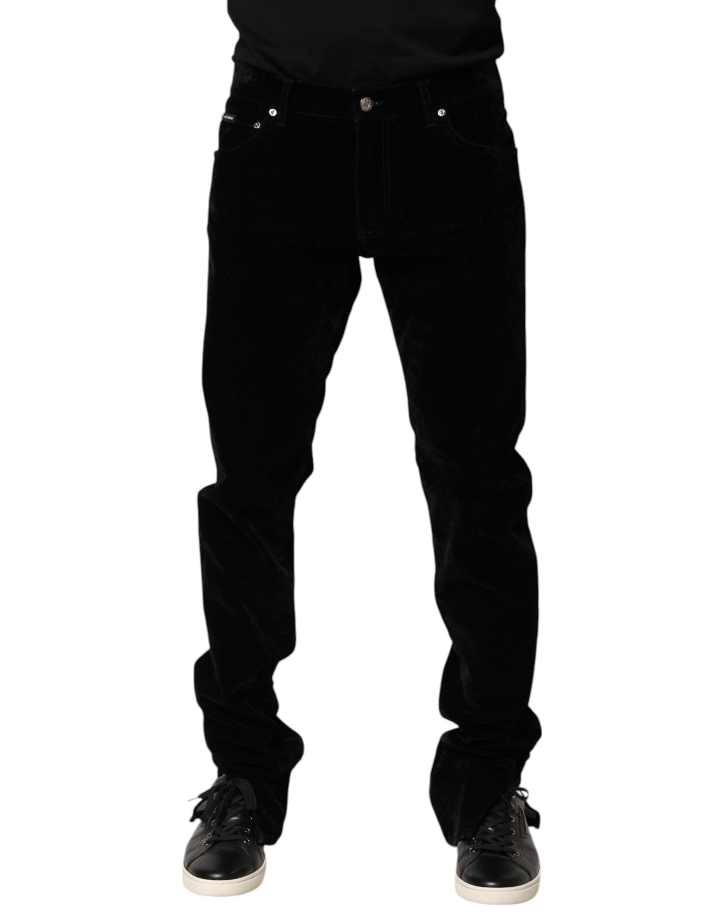 Dolce &amp; Gabbana Schwarze Herrenhose aus Baumwolle für formelle Anlässe
