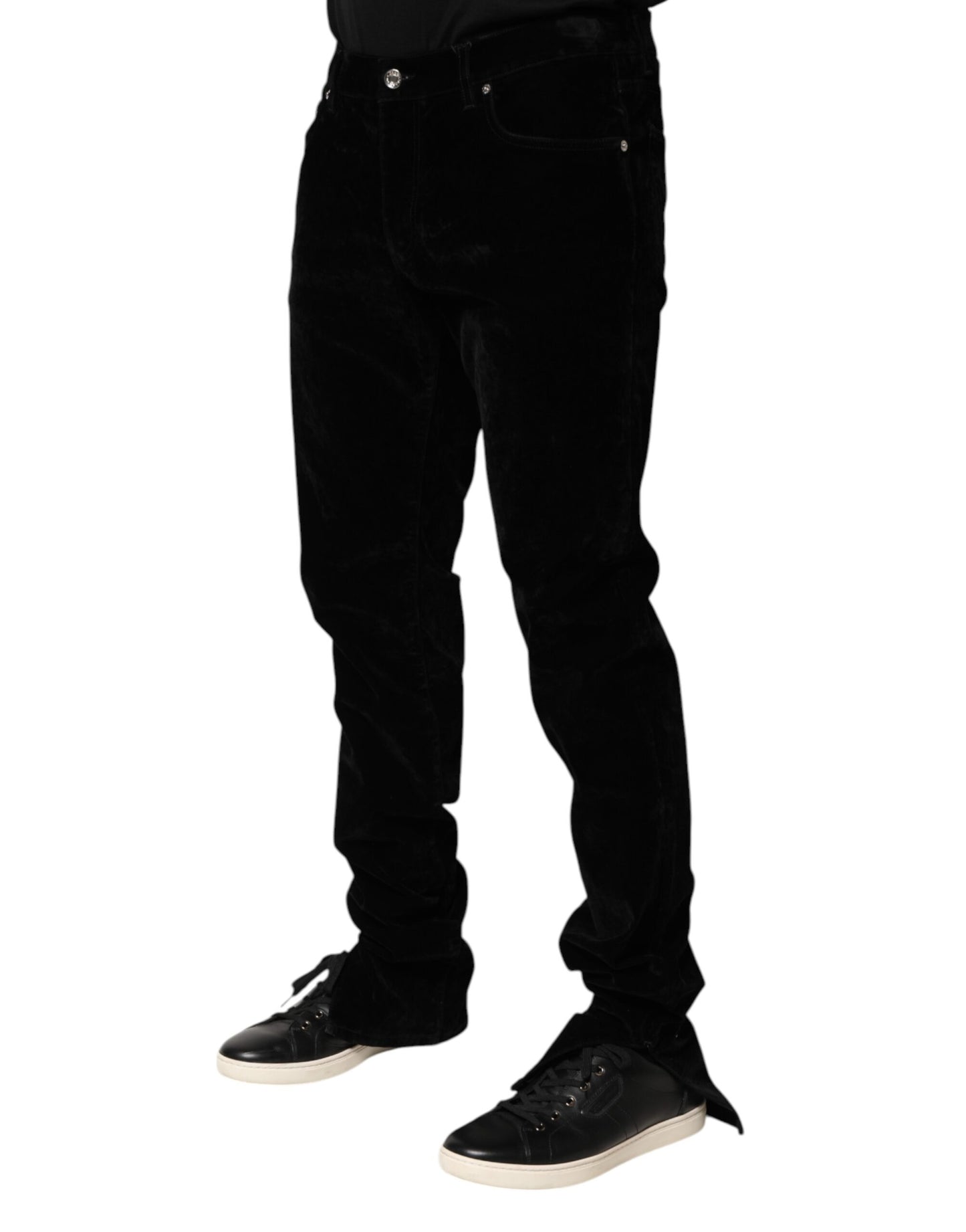 Dolce &amp; Gabbana Schwarze Herrenhose aus Baumwolle für formelle Anlässe