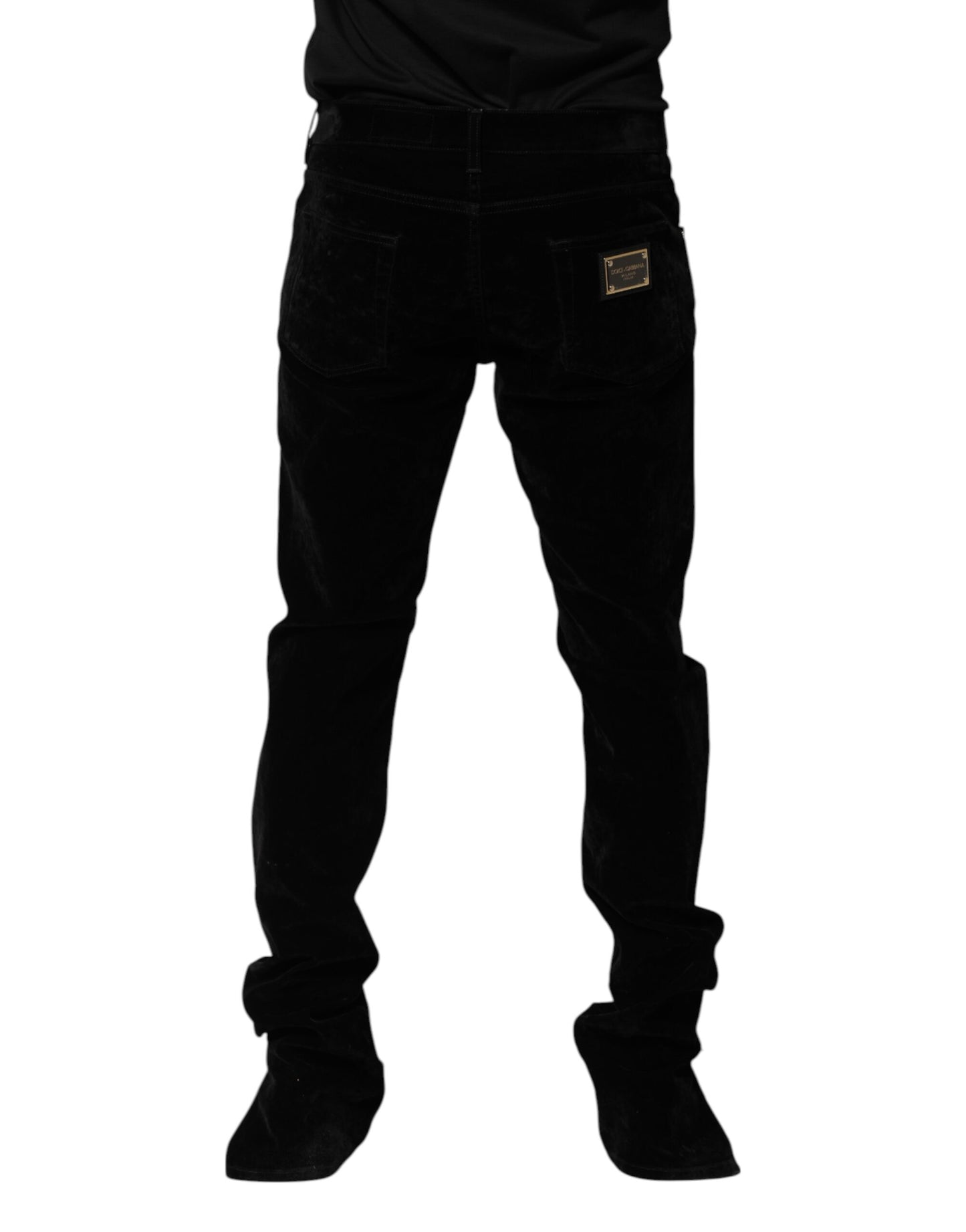 Dolce &amp; Gabbana Schwarze Herrenhose aus Baumwolle für formelle Anlässe