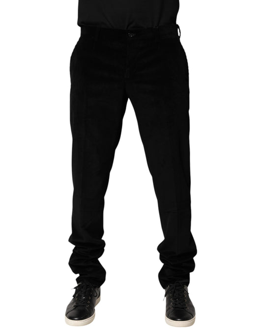 Dolce &amp; Gabbana Schwarze Herrenhose aus Baumwolle für formelle Anlässe