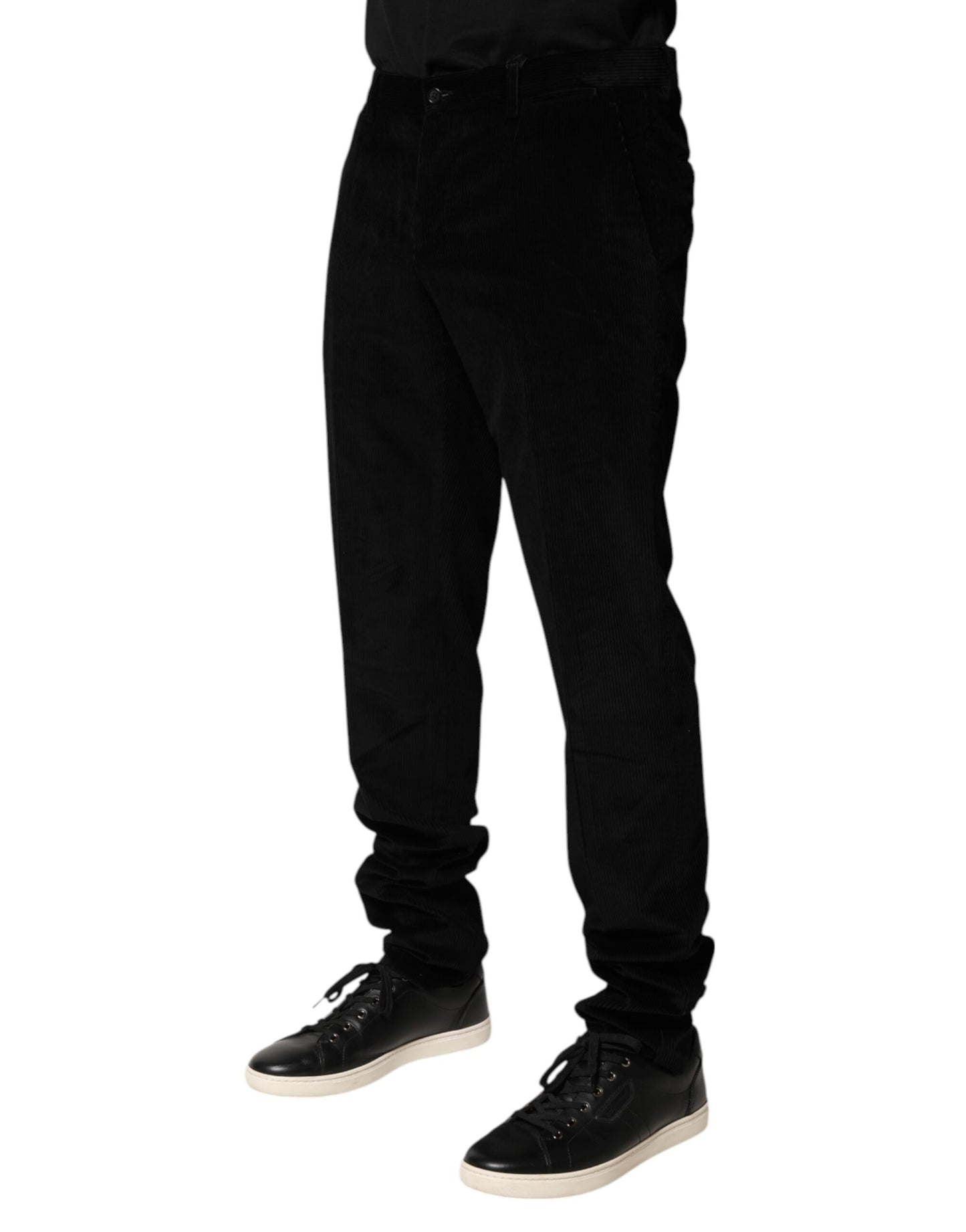 Dolce &amp; Gabbana Schwarze Herrenhose aus Baumwolle für formelle Anlässe