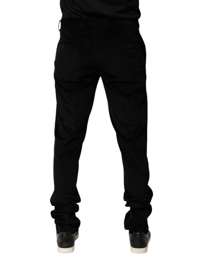 Dolce &amp; Gabbana Schwarze Herrenhose aus Baumwolle für formelle Anlässe