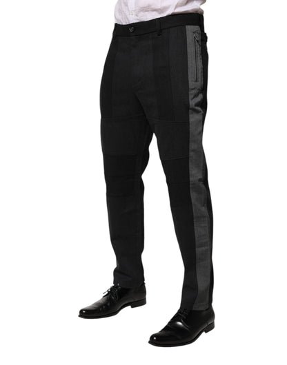 Dolce &amp; Gabbana – Schwarze, graue Baumwollhose für formelle Anlässe
