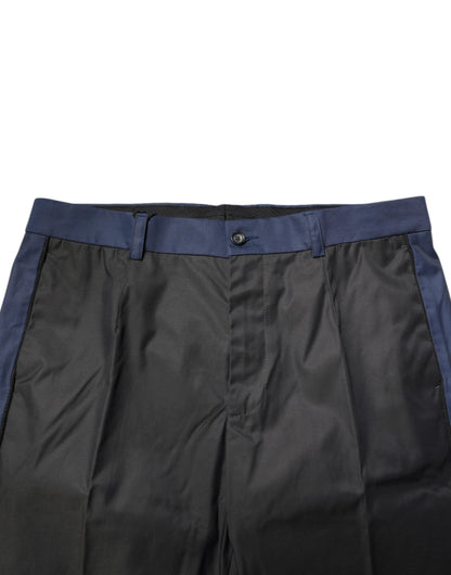 Dolce &amp; Gabbana – Graublaue 3/4-Chinos aus Baumwolle mit verkürzter Hose
