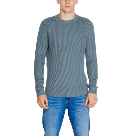 Calvin Klein Jeans, Grüner Pullover aus Bio-Baumwolle