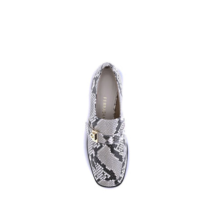 Ferragamo Loafer aus Leder mit Python-Print