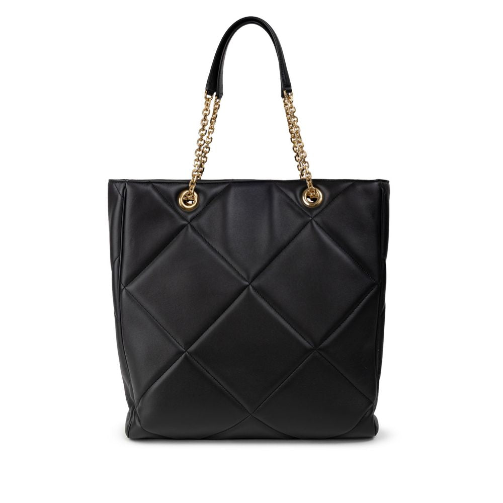 Dolce &amp; Gabbana – Schwarze Leder-Einkaufstasche