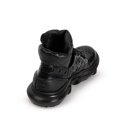 Dolce &amp; Gabbana Oxfords und Derbys aus schwarzem Leder