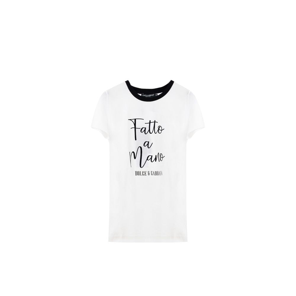 Dolce &amp; Gabbana Weißes Baumwoll-T-Shirt