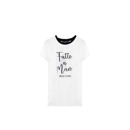 Dolce &amp; Gabbana Weißes Baumwoll-T-Shirt