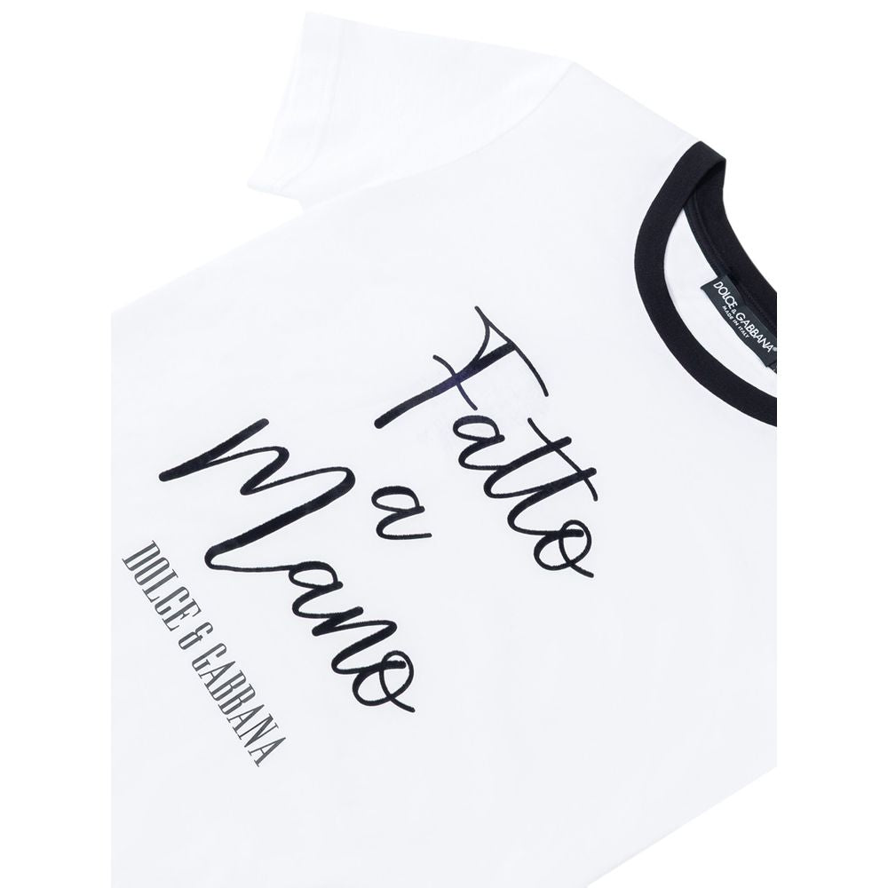 Dolce &amp; Gabbana Weißes Baumwoll-T-Shirt
