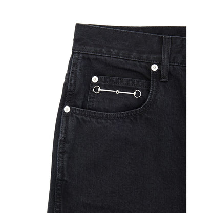 Gucci Schwarze Baumwolljeans