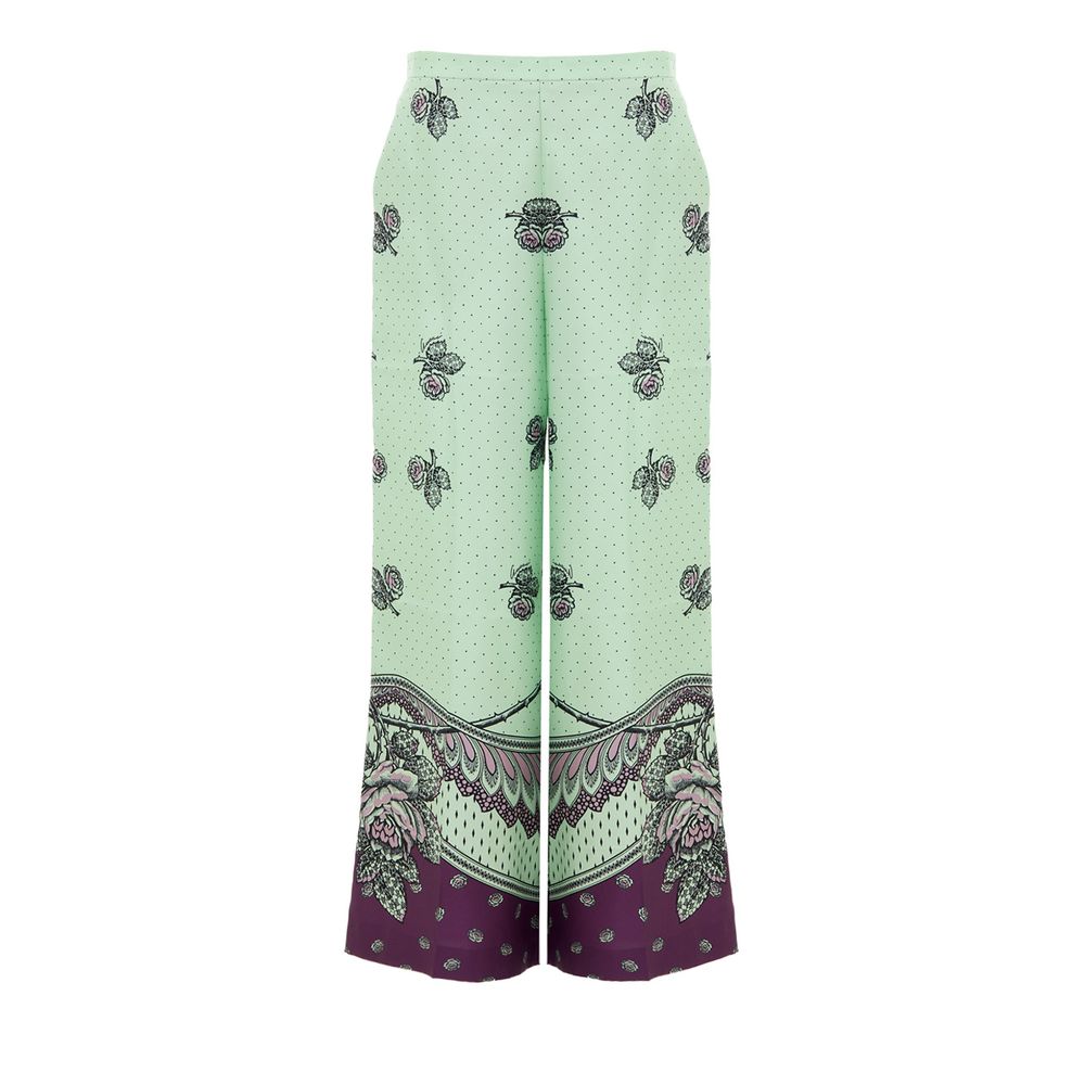 Grüne Seidenhose von Gucci