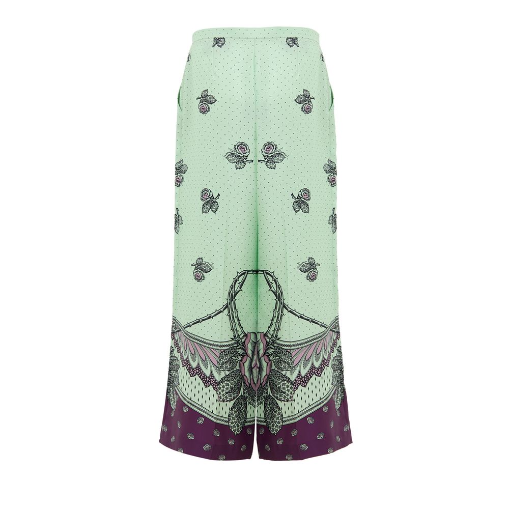 Grüne Seidenhose von Gucci