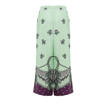 Grüne Seidenhose von Gucci