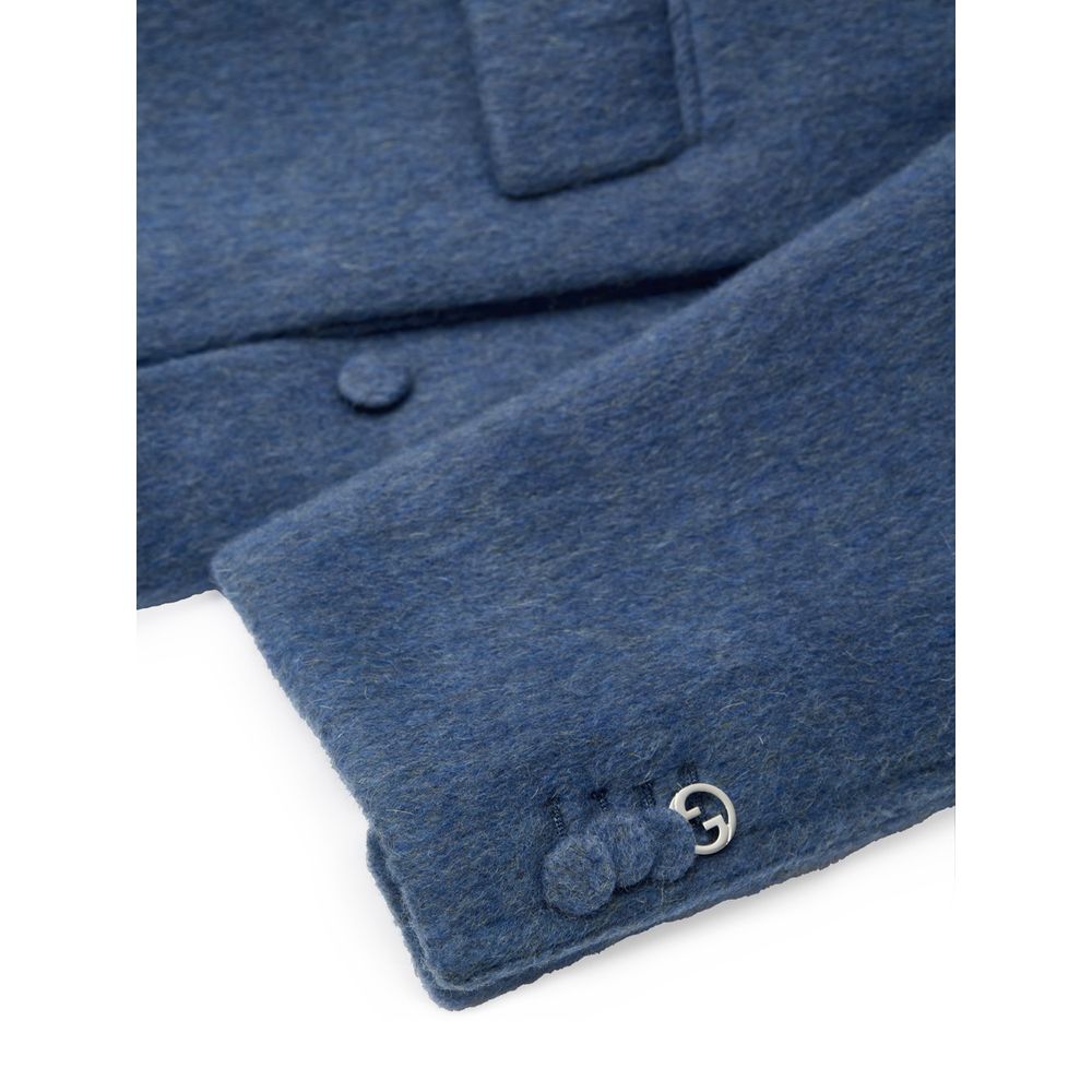 Gucci Hellblaue Wolljacken und -mäntel