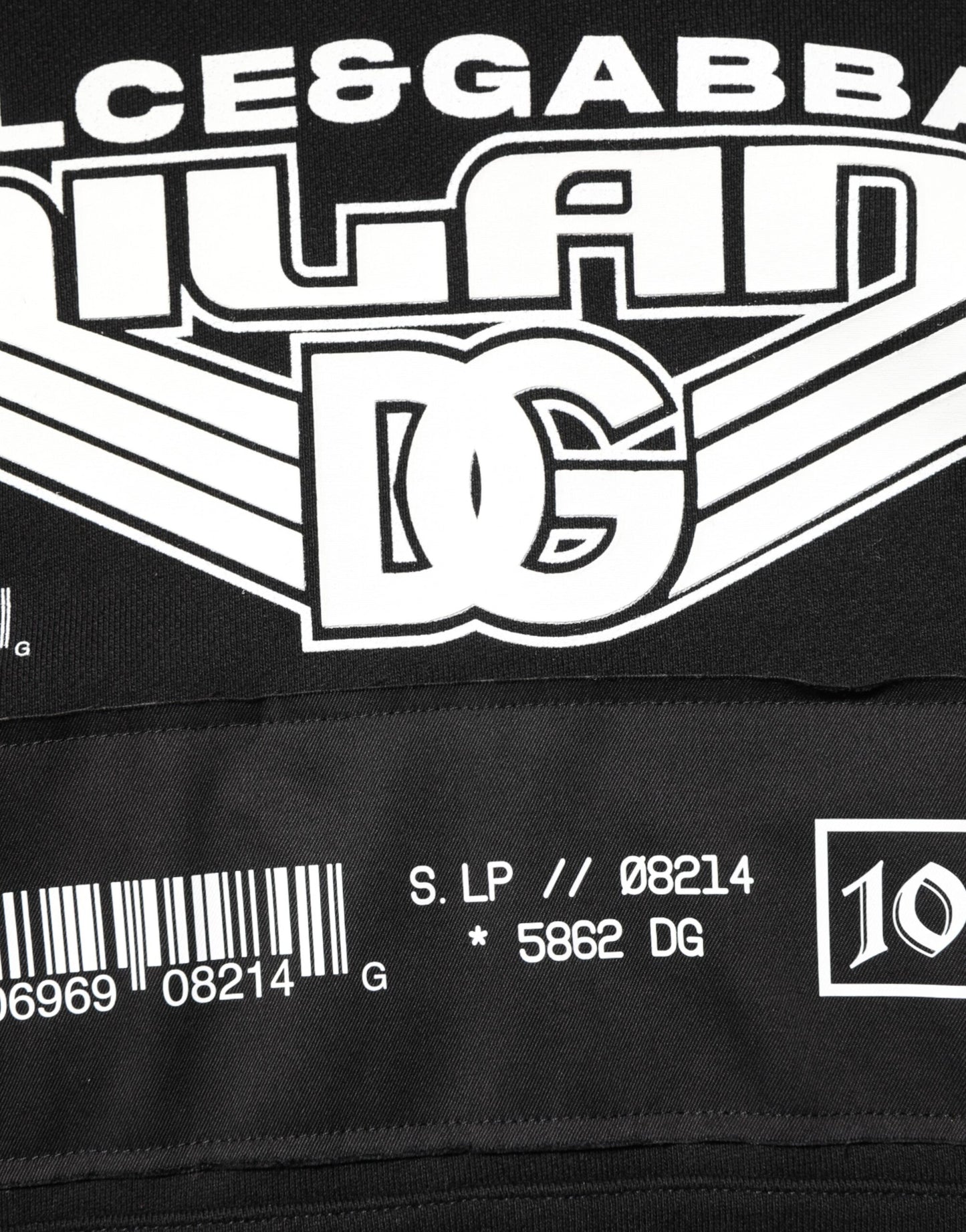 Dolce &amp; Gabbana – Kapuzenpullover aus schwarzer Baumwolle mit DG Milano-Logoprint