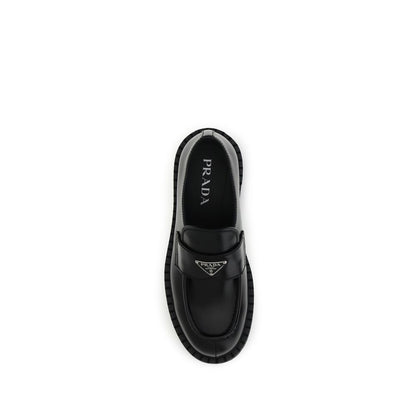 Prada Doppelte Schokoladen-Loafer