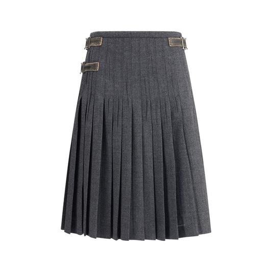 Prada Plisseerock aus Kid-Mohair