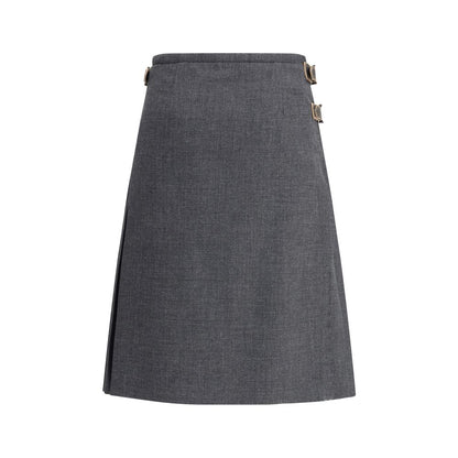 Prada Plisseerock aus Kid-Mohair