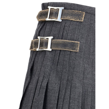 Prada Plisseerock aus Kid-Mohair
