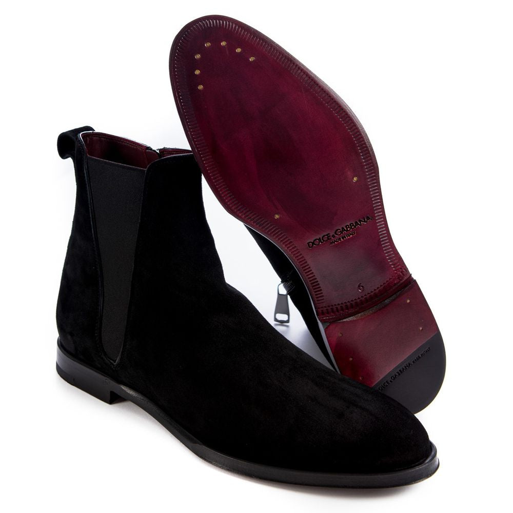 Dolce &amp; Gabbana Black Calfskin Boot