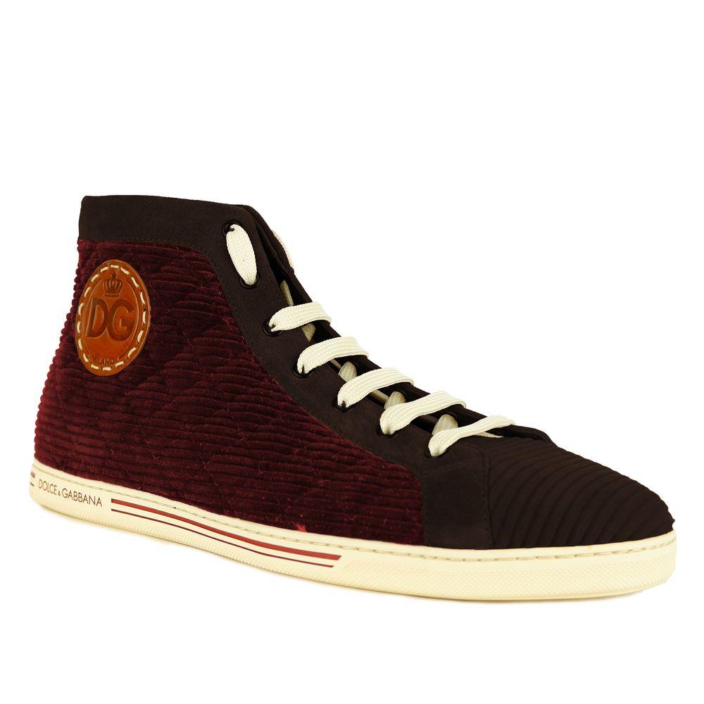 Dolce &amp; Gabbana Red Calfskin Sneaker