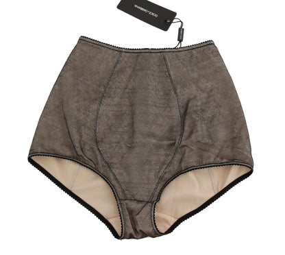 Dolce &amp; Gabbana Unterteile Unterwäsche Beige mit schwarzem Netz