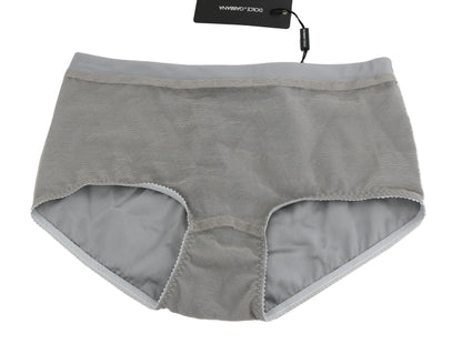 Dolce &amp; Gabbana Unterwäsche Silber mit Netzseidenhöschen
