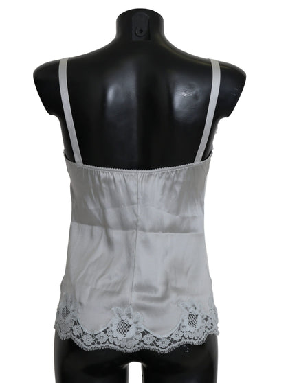 Dolce &amp; Gabbana Grünes Seidenspitzenkleid, Chemisole-Dessous