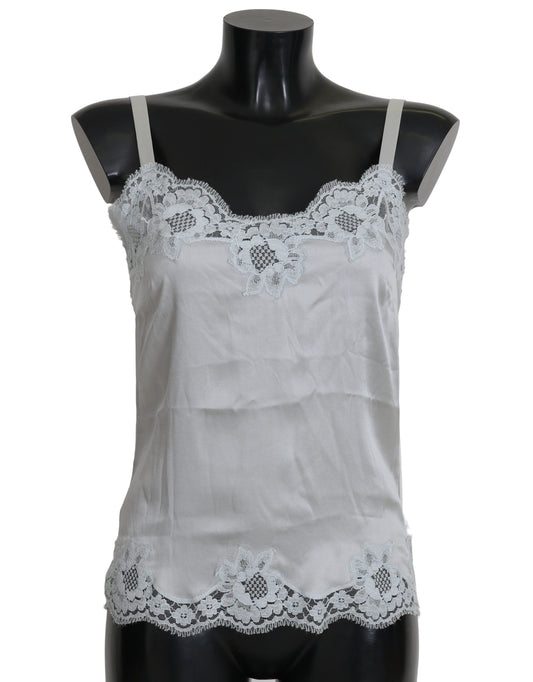 Dolce &amp; Gabbana Grünes Seidenspitzenkleid, Chemisole-Dessous