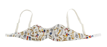 Dolce &amp; Gabbana – Weiße Balconcino-Unterhose mit Matrosen-Print