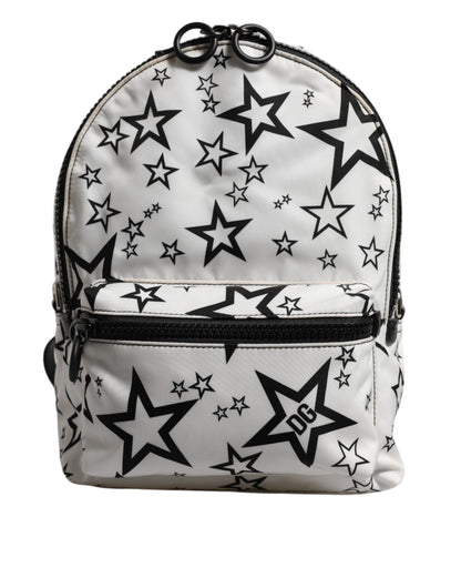 Dolce &amp; Gabbana – Reiserucksack aus Nylon mit DG-Sternen-Print, Weiß