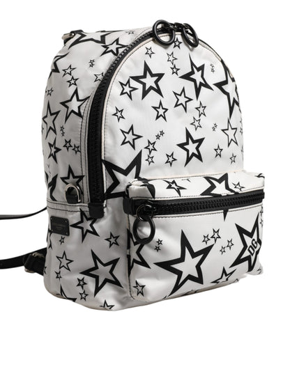 Dolce &amp; Gabbana – Reiserucksack aus Nylon mit DG-Sternen-Print, Weiß