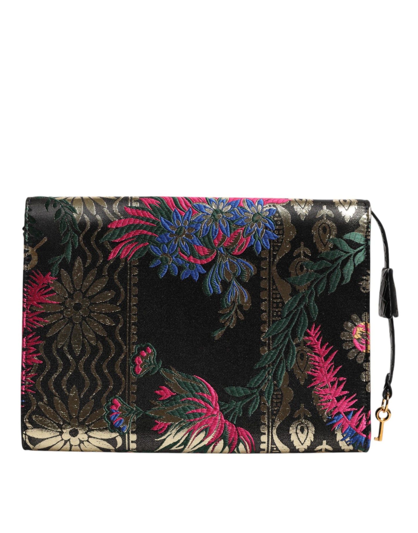 Dolce &amp; Gabbana – Mehrfarbige Aktentasche aus Jacquard mit Blumenmuster