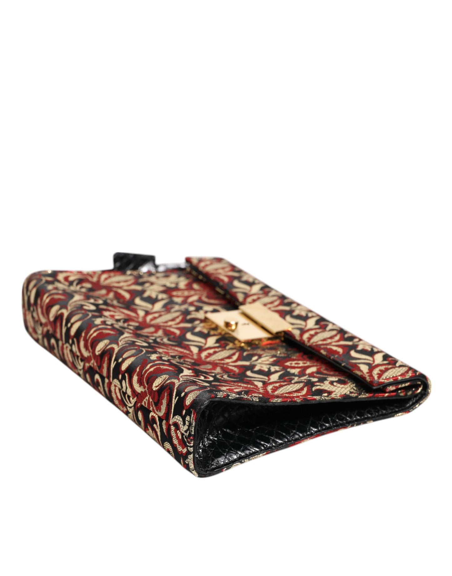 Dolce &amp; Gabbana – Mehrfarbige Aktentasche aus Jacquard mit Blumenmuster