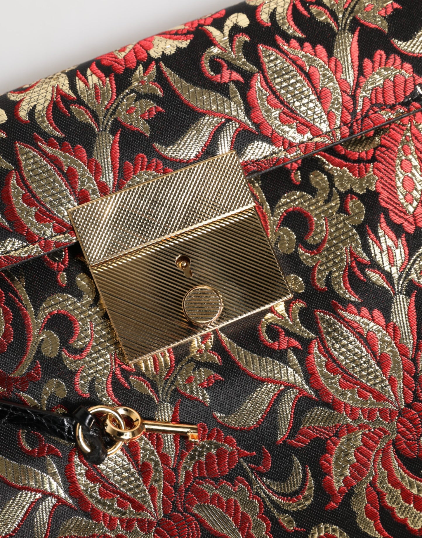 Dolce &amp; Gabbana – Mehrfarbige Aktentasche aus Jacquard mit Blumenmuster