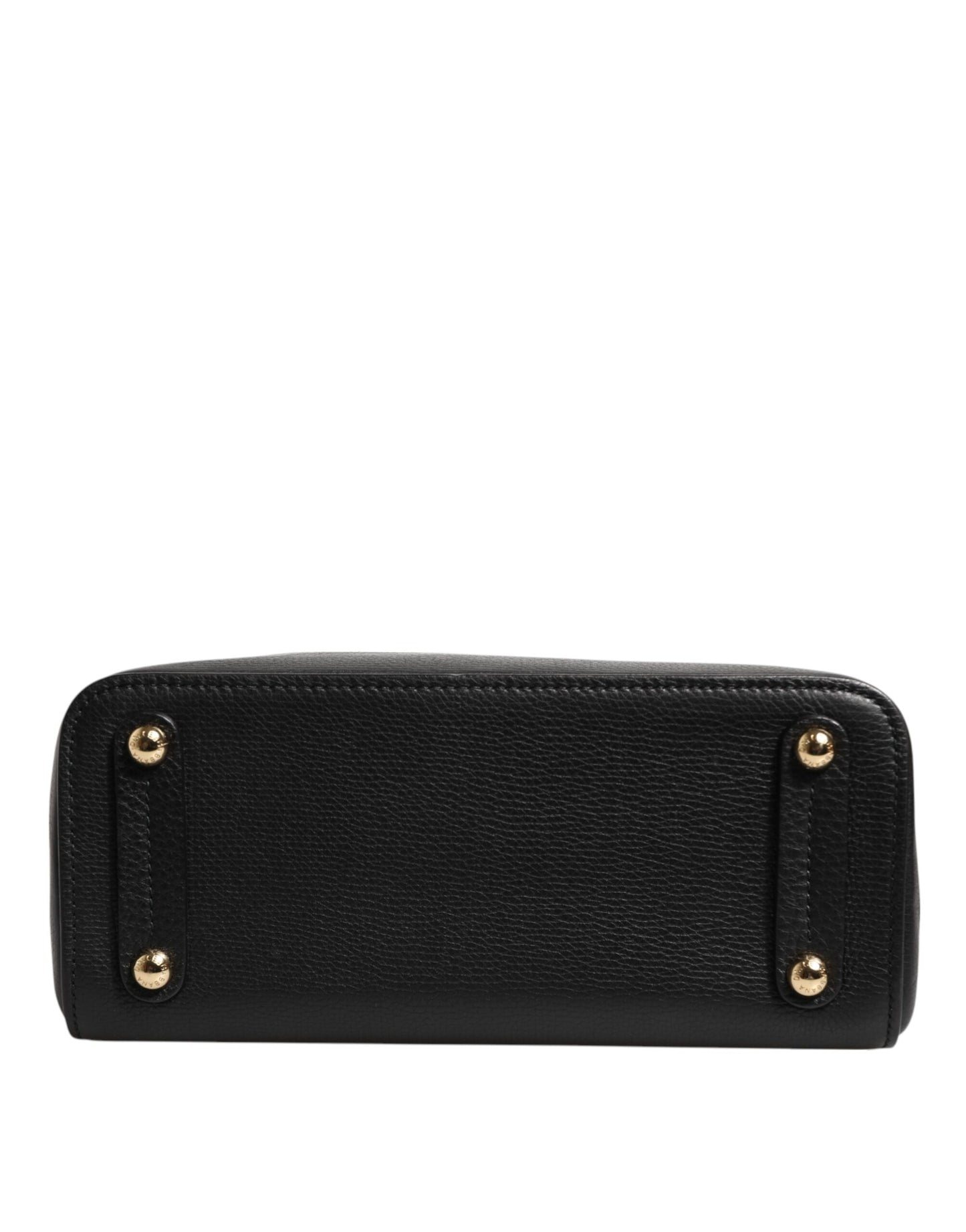 Dolce &amp; Gabbana – Schultertasche mit Logo-Schild aus schwarzem Kalbsleder