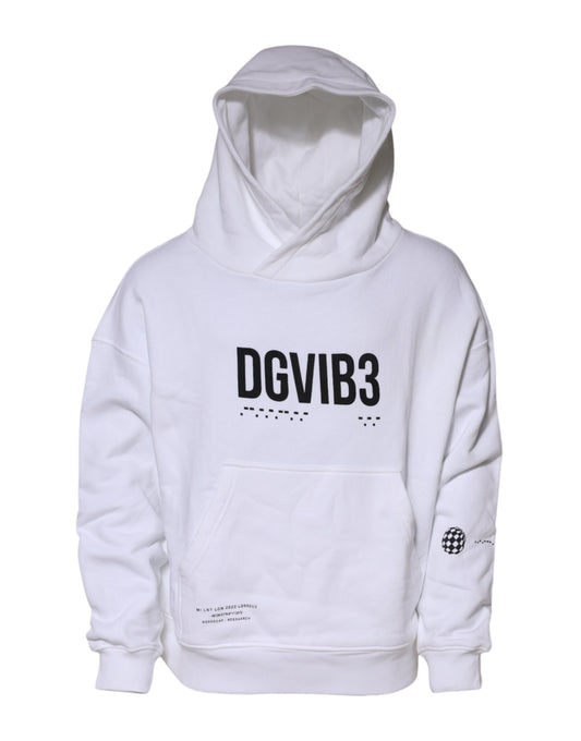 Dolce &amp; Gabbana Weiß DG Vib3 Kapuzenpullover für Herren