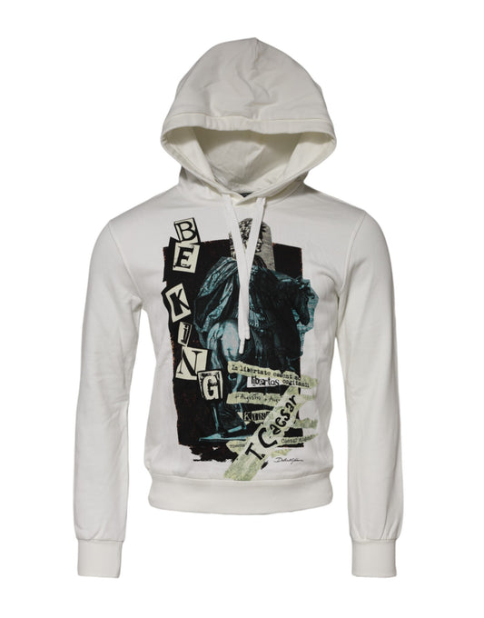 Dolce &amp; Gabbana Weißer King Caesar Kapuzenpullover