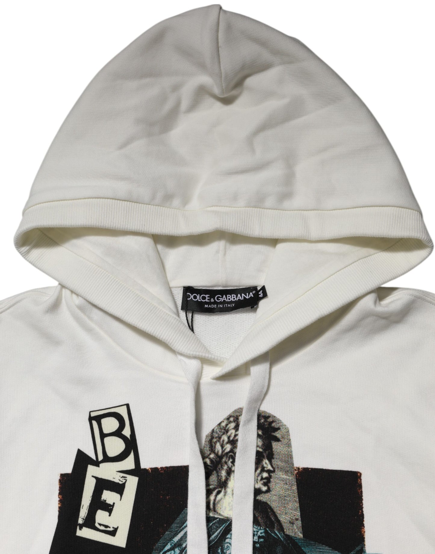 Dolce &amp; Gabbana White King Caesar Hooded Sweatshirt Sweater