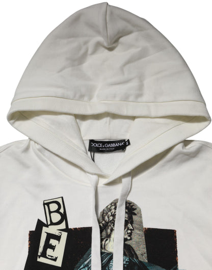 Dolce &amp; Gabbana White King Caesar Hooded Sweatshirt Sweater