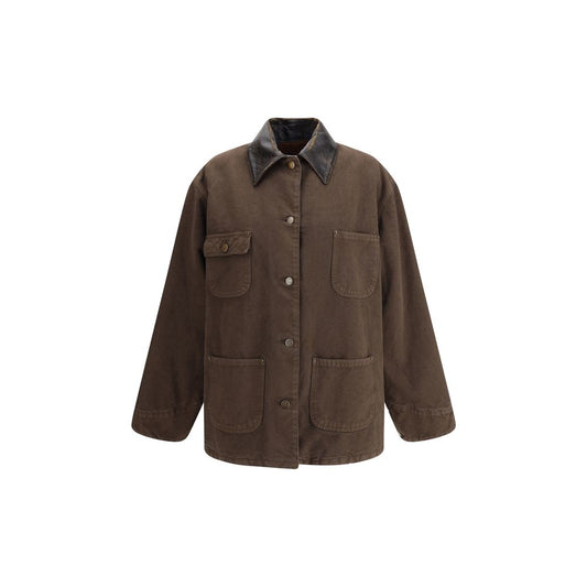 Prada Jacke aus Baumwolle und Lammfell
