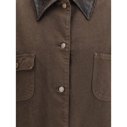 Prada Jacke aus Baumwolle und Lammfell