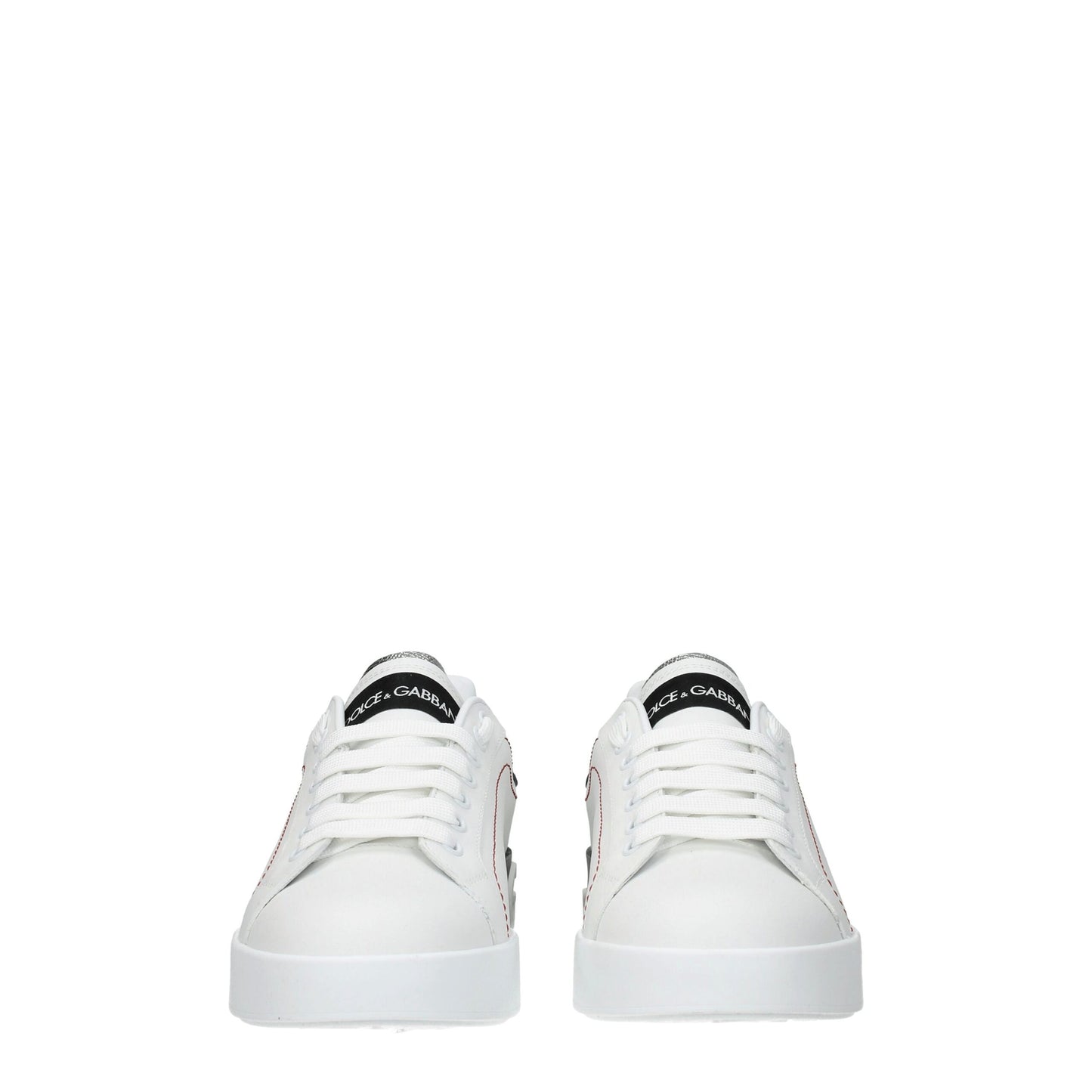 Dolce &amp; Gabbana Weiße niedrige Lederschuhe